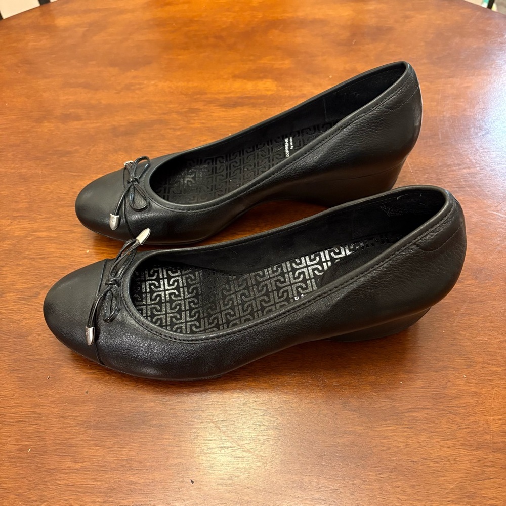 Rockport Adiprene by Adidas Black Leather Women's Wedge Shoes, 10